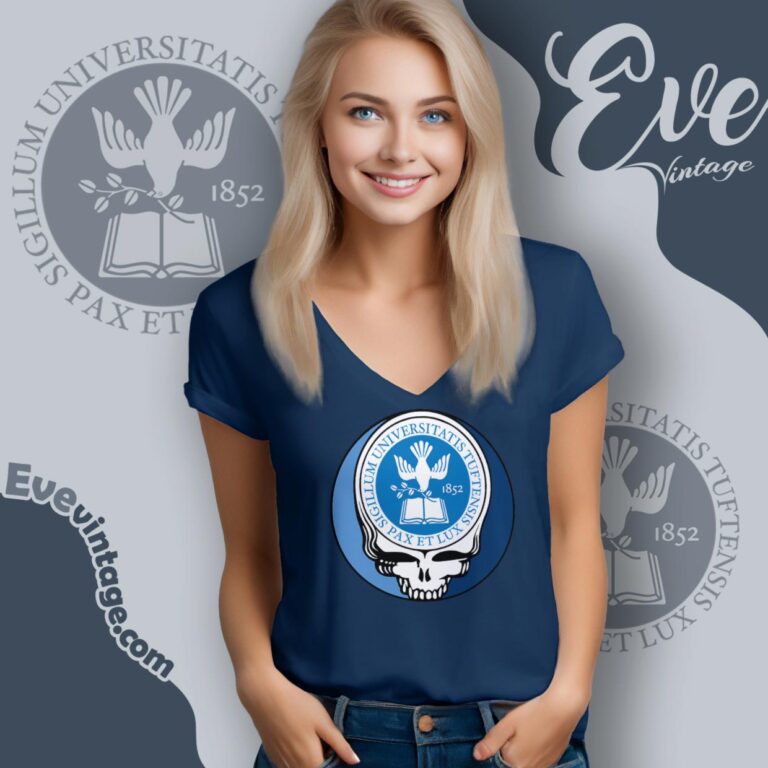 Tufts University Steal Your Face Grateful Dead Shirt V Neck TShirt Tufts University Steal Your Face Grateful Dead Shirt V Neck TShirt