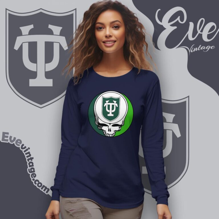 Tulane University Steal Your Face Grateful Dead Shirt Long Sleeve Tee Tulane University Steal Your Face Grateful Dead Shirt Long Sleeve Tee