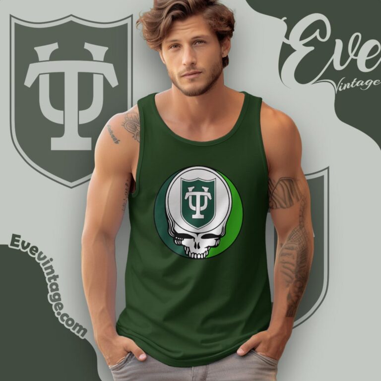 Tulane University Steal Your Face Grateful Dead Shirt Tank Top Racerback Tulane University Steal Your Face Grateful Dead Shirt Tank Top Racerback