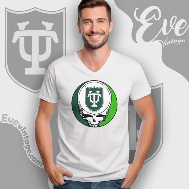 Tulane University Steal Your Face Grateful Dead Shirt V Neck TShirt Tulane University Steal Your Face Grateful Dead Shirt V Neck TShirt