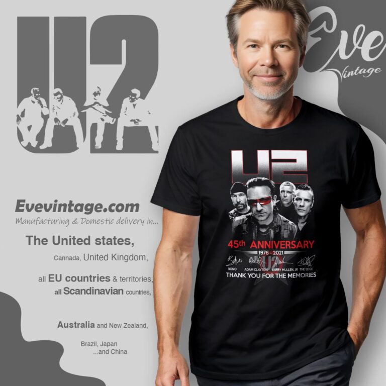 U2 45th Anniversary 1976 2021 Shirt T shirt U2 45th Anniversary 1976 2021 Shirt T shirt