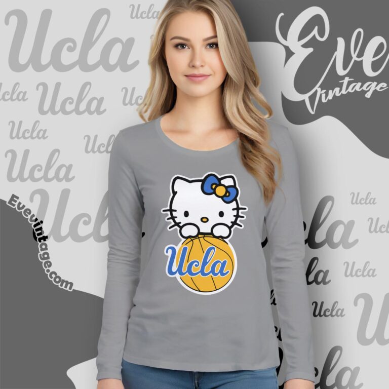 Ucla Basketball Hello Kitty Shirt Long Sleeve Tee Ucla Basketball Hello Kitty Shirt Long Sleeve Tee