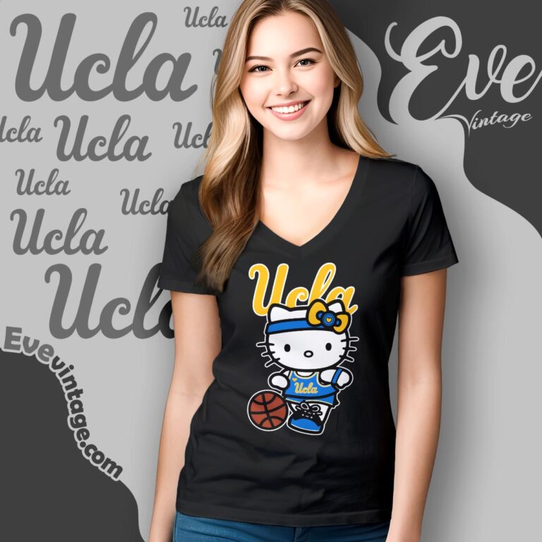 Ucla Basketball Kitty Shirt V Neck TShirt Ucla Basketball Kitty Shirt V Neck TShirt