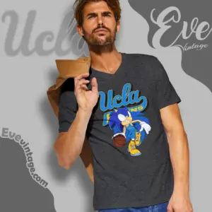 Ucla Bruins Sonic The Hedgehog Basketball V Neck TShirt
