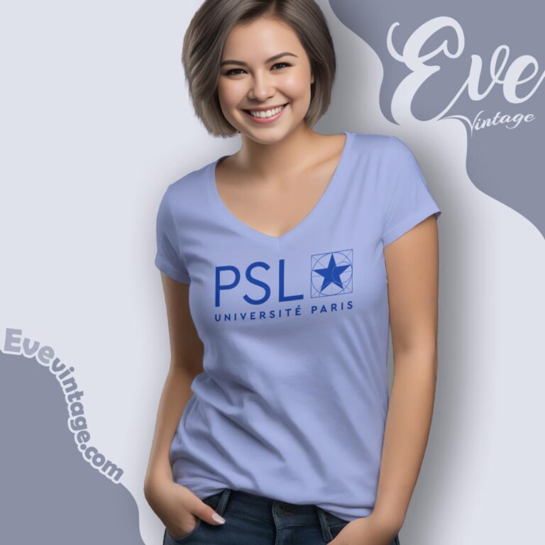 Universite Psl Shirt Paris Sciences And Lettres V Neck TShirt Universite Psl Shirt Paris Sciences And Lettres V Neck TShirt