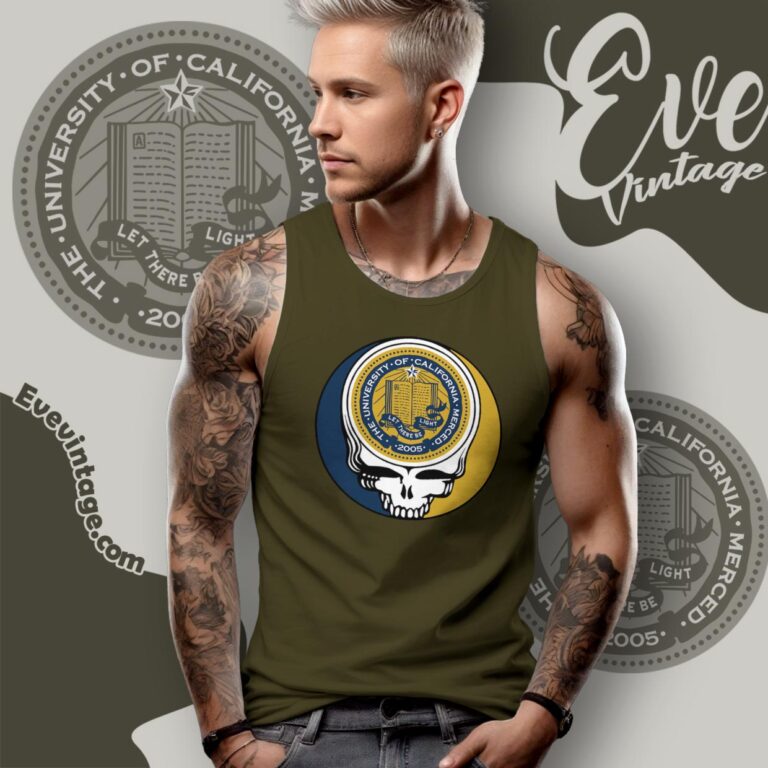 University Of California Merced Steal Your Face Grateful Dead Shirt Tank Top Racerback University Of California Merced Steal Your Face Grateful Dead Shirt Tank Top Racerback
