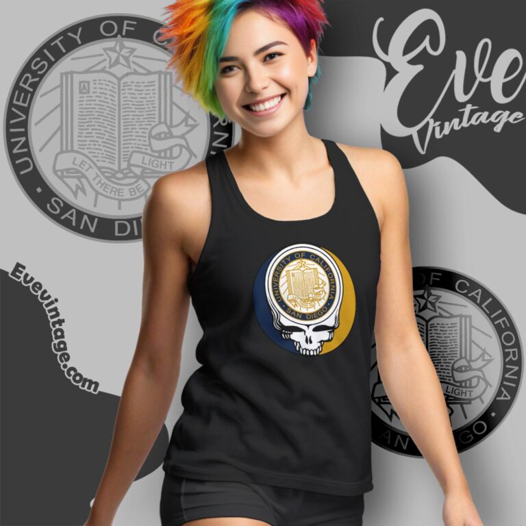University Of California San Diego Steal Your Face Grateful Dead Shirt Tank Top Racerback University Of California San Diego Steal Your Face Grateful Dead Shirt Tank Top Racerback