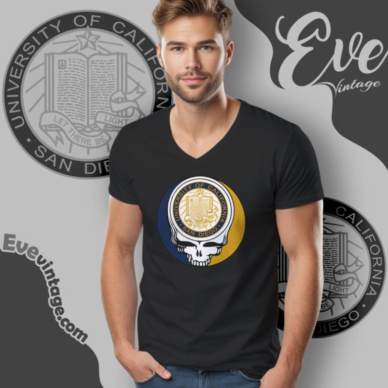 University Of California San Diego Steal Your Face Grateful Dead Shirt V Neck TShirt University Of California San Diego Steal Your Face Grateful Dead Shirt V Neck TShirt