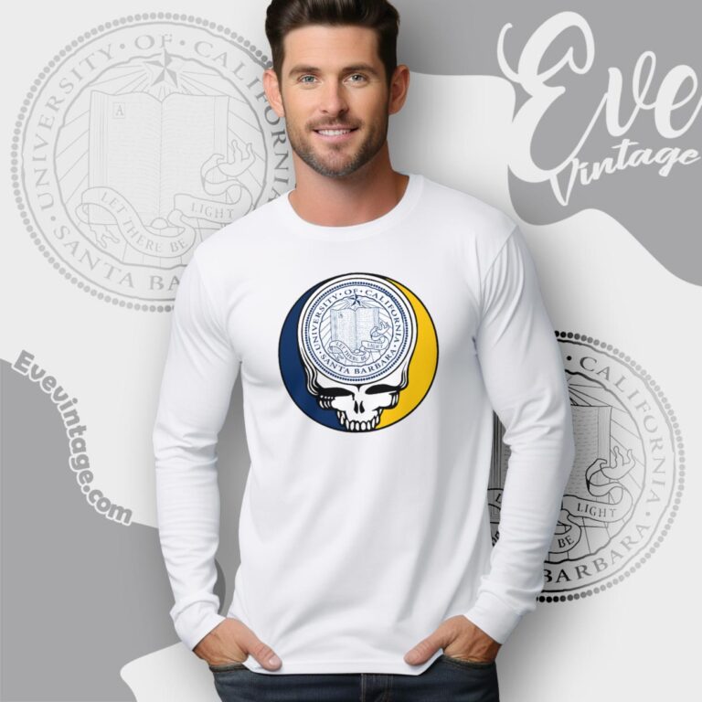 University Of California Santa Barbara Steal Your Face Grateful Dead Shirt Long Sleeve Tee University Of California Santa Barbara Steal Your Face Grateful Dead Shirt Long Sleeve Tee