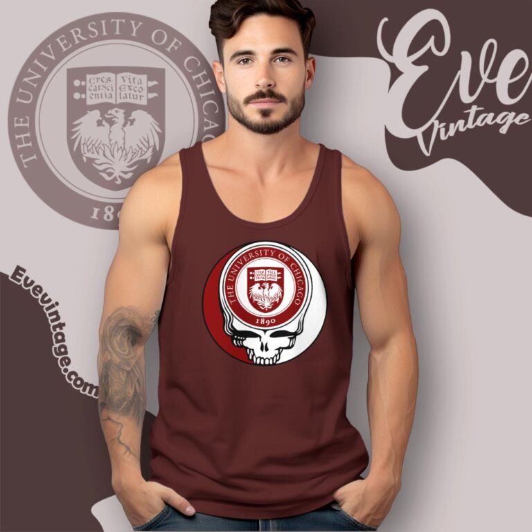 University Of Chicago Steal Your Face Grateful Dead Shirt Tank Top Racerback University Of Chicago Steal Your Face Grateful Dead Shirt Tank Top Racerback