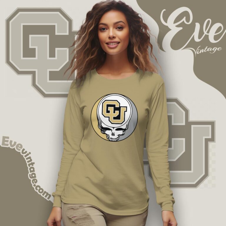 University Of Colorado Boulder Steal Your Face Grateful Dead Shirt Long Sleeve Tee University Of Colorado Boulder Steal Your Face Grateful Dead Shirt Long Sleeve Tee