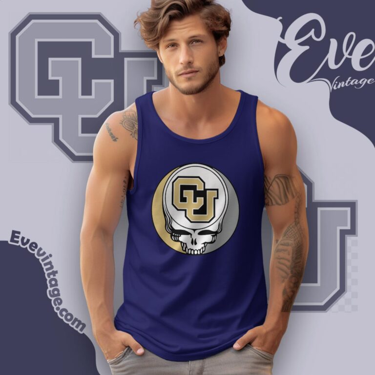 University Of Colorado Boulder Steal Your Face Grateful Dead Shirt Tank Top Racerback University Of Colorado Boulder Steal Your Face Grateful Dead Shirt Tank Top Racerback