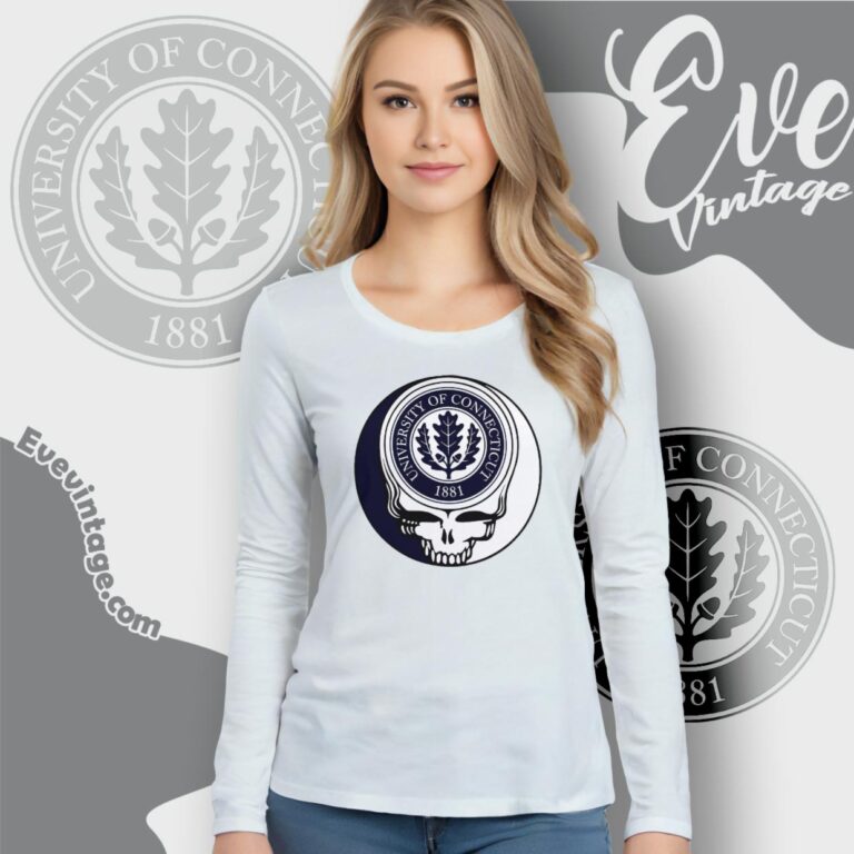 University Of Connecticut Steal Your Face Grateful Dead Shirt Long Sleeve Tee University Of Connecticut Steal Your Face Grateful Dead Shirt Long Sleeve Tee