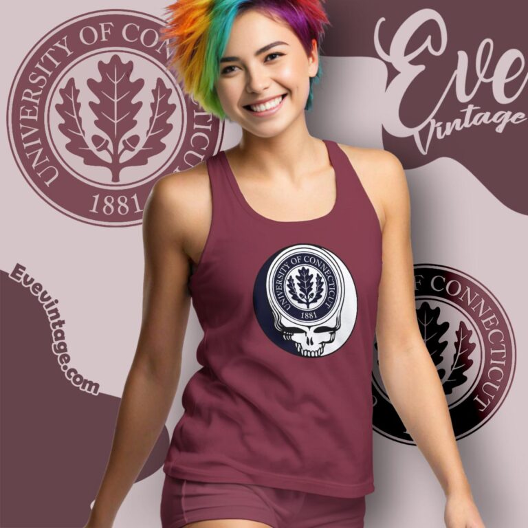 University Of Connecticut Steal Your Face Grateful Dead Shirt Tank Top Racerback University Of Connecticut Steal Your Face Grateful Dead Shirt Tank Top Racerback