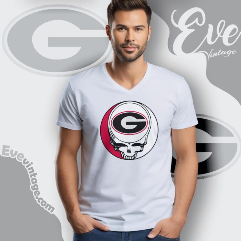 University Of Georgia Steal Your Face Grateful Dead Shirt V Neck TShirt University Of Georgia Steal Your Face Grateful Dead Shirt V Neck TShirt