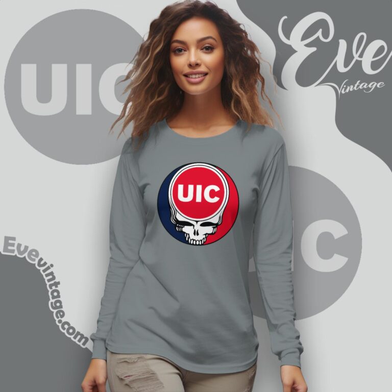 University Of Illinois Chicago Steal Your Face Grateful Dead Shirt Long Sleeve Tee University Of Illinois Chicago Steal Your Face Grateful Dead Shirt Long Sleeve Tee