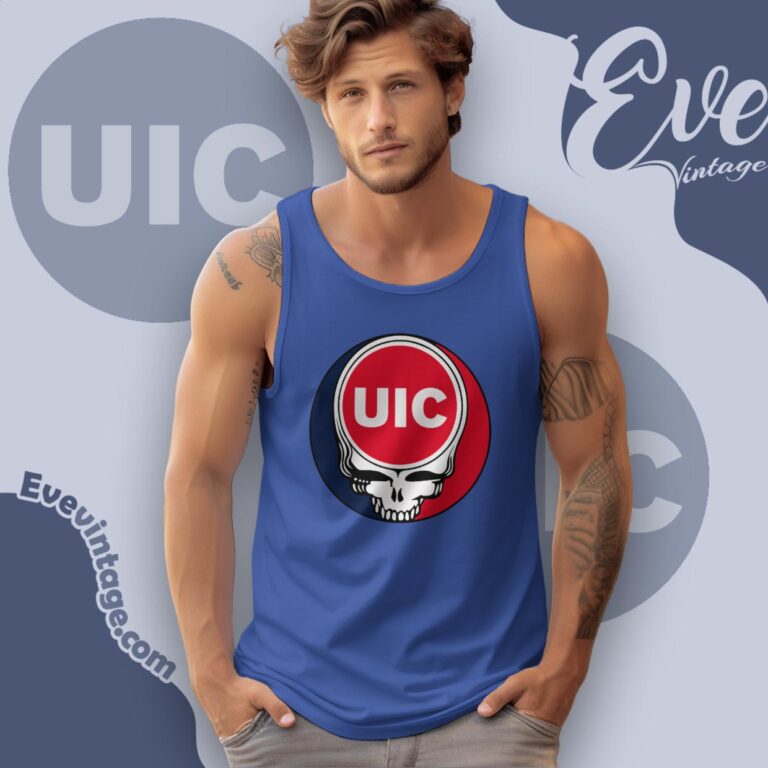 University Of Illinois Chicago Steal Your Face Grateful Dead Shirt Tank Top Racerback University Of Illinois Chicago Steal Your Face Grateful Dead Shirt Tank Top Racerback