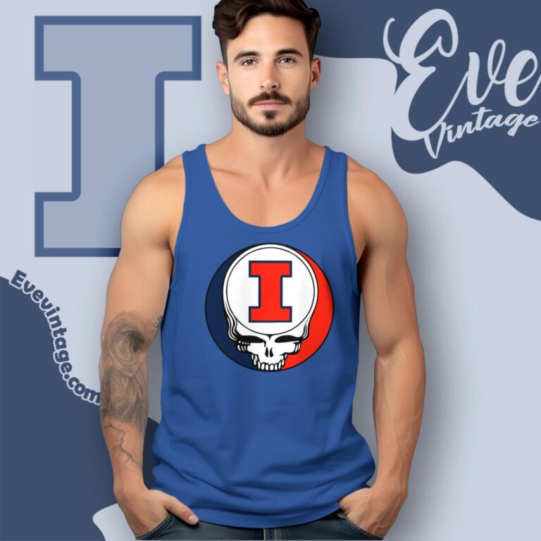 University Of Illinois Urbana Champaign Steal Your Face Grateful Dead Shirt Tank Top Racerback University Of Illinois Urbana Champaign Steal Your Face Grateful Dead Shirt Tank Top Racerback