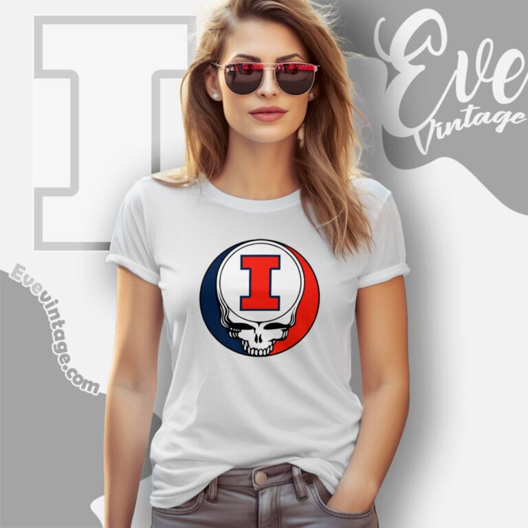 University Of Illinois Urbana Champaign Steal Your Face Grateful Dead Shirt Women T Shirt University Of Illinois Urbana Champaign Steal Your Face Grateful Dead Shirt Women T Shirt
