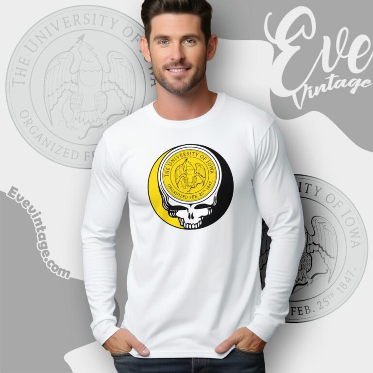 University Of Iowa Steal Your Face Grateful Dead Shirt Long Sleeve Tee University Of Iowa Steal Your Face Grateful Dead Shirt Long Sleeve Tee