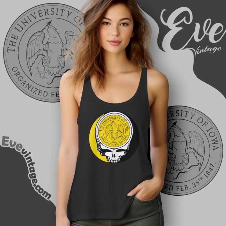 University Of Iowa Steal Your Face Grateful Dead Shirt Tank Top Racerback University Of Iowa Steal Your Face Grateful Dead Shirt Tank Top Racerback