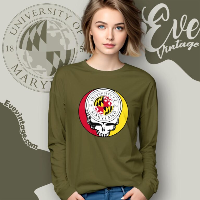 University Of Maryland College Park Steal Your Face Grateful Dead Shirt Long Sleeve Tee University Of Maryland College Park Steal Your Face Grateful Dead Shirt Long Sleeve Tee