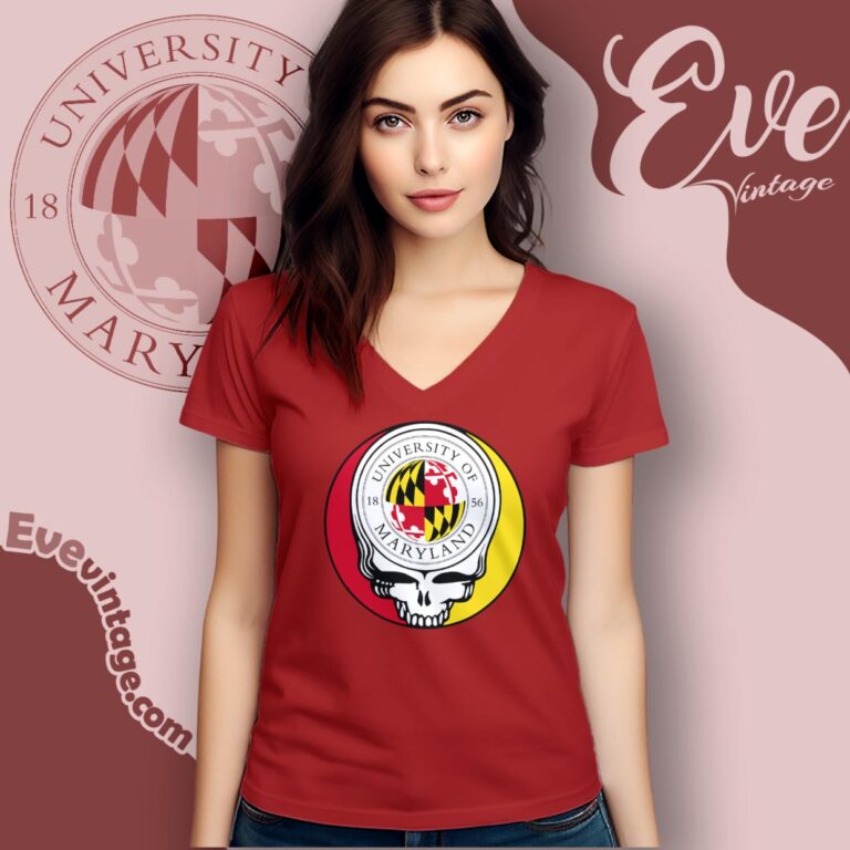 University Of Maryland College Park Steal Your Face Grateful Dead Shirt V Neck TShirt University Of Maryland College Park Steal Your Face Grateful Dead Shirt V Neck TShirt