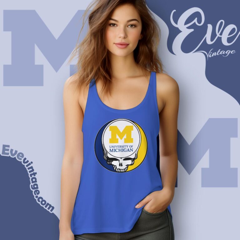 University Of Michigan Ann Arbor Steal Your Face Grateful Dead Shirt Tank Top Racerback University Of Michigan Ann Arbor Steal Your Face Grateful Dead Shirt Tank Top Racerback