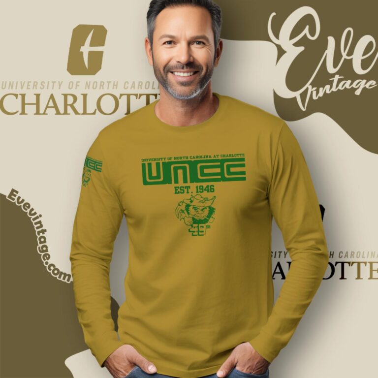 University Of North Carolina At Charlotte Shirt Long Sleeve Tee University Of North Carolina At Charlotte Shirt Long Sleeve Tee