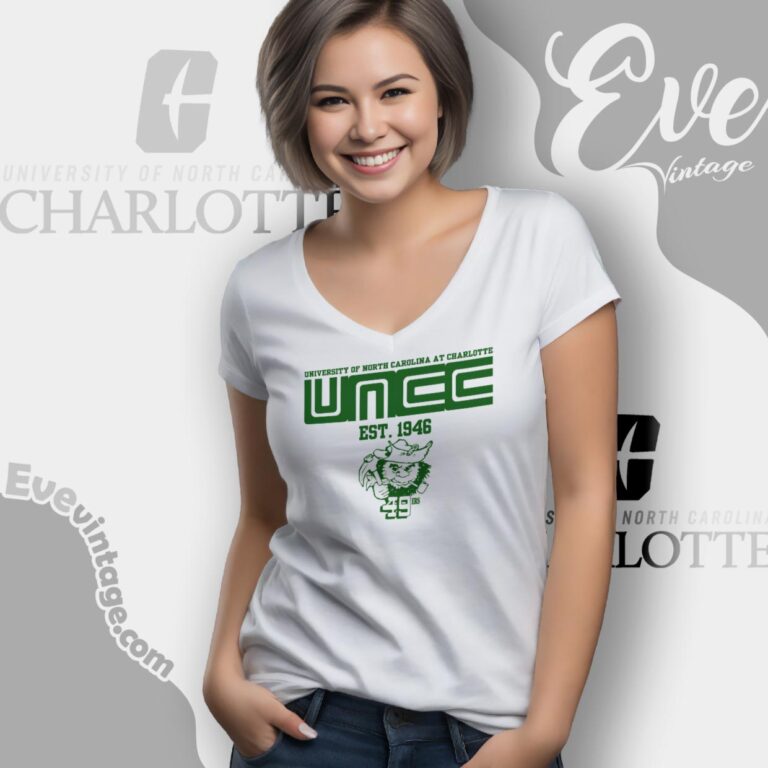 University Of North Carolina At Charlotte Shirt V Neck TShirt University Of North Carolina At Charlotte Shirt V Neck TShirt
