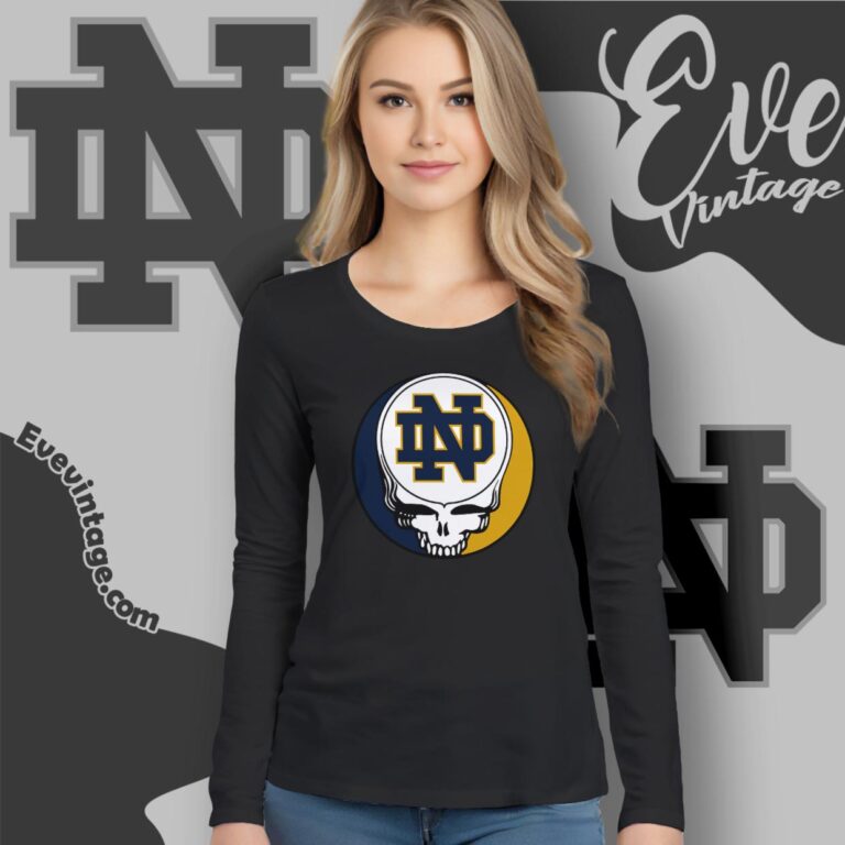 University Of Notre Dame Steal Your Face Grateful Dead Shirt Long Sleeve Tee University Of Notre Dame Steal Your Face Grateful Dead Shirt Long Sleeve Tee