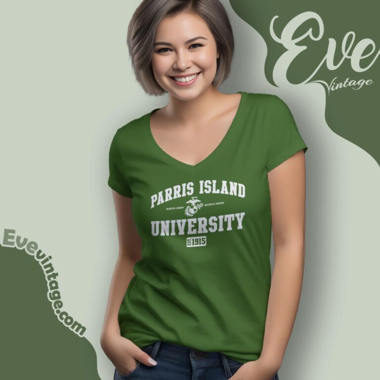 University Of Parris Island Shirt V Neck TShirt University Of Parris Island Shirt V Neck TShirt