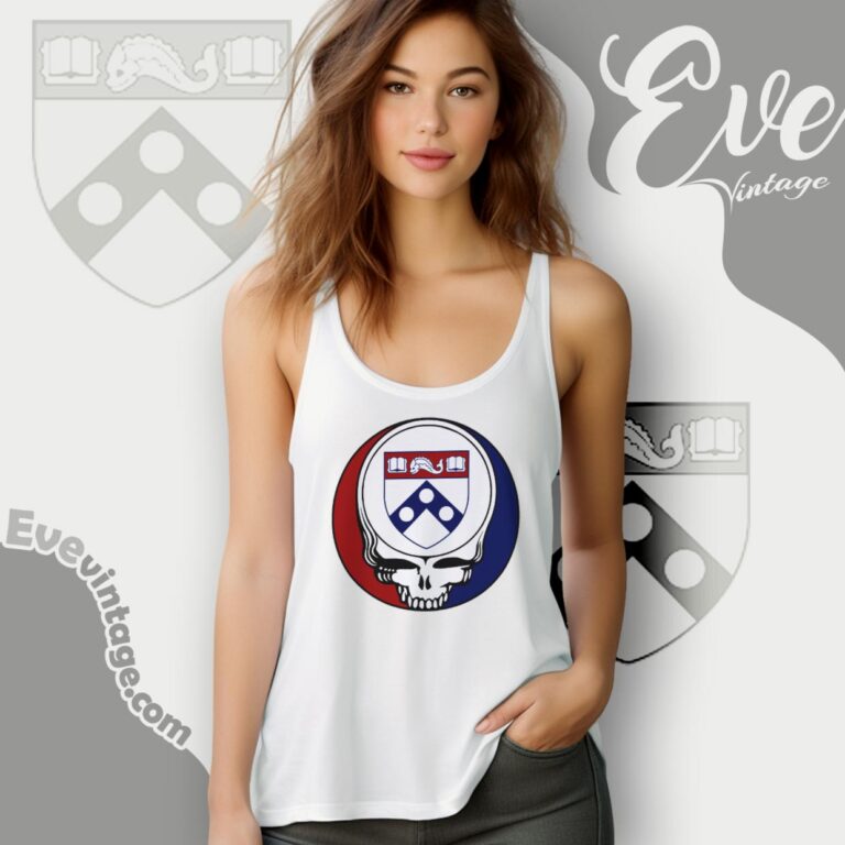 University Of Pennsylvania Steal Your Face Grateful Dead Shirt Tank Top Racerback University Of Pennsylvania Steal Your Face Grateful Dead Shirt Tank Top Racerback