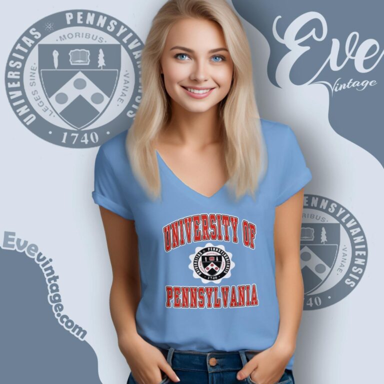 University Of Pennsylvania Upenn Shirt V Neck TShirt University Of Pennsylvania Upenn Shirt V Neck TShirt