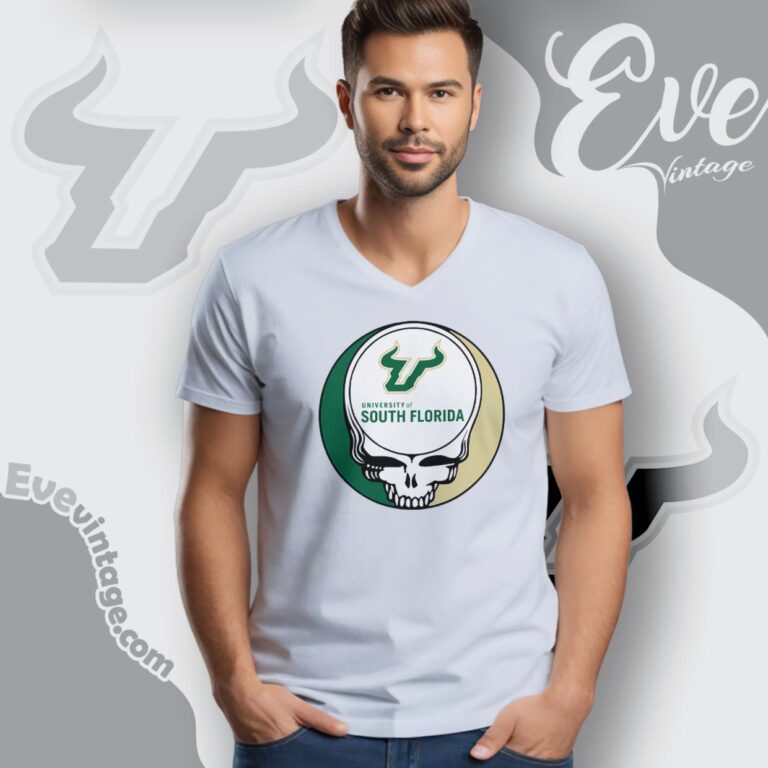 University Of South Florida Steal Your Face Grateful Dead Shirt V Neck TShirt University Of South Florida Steal Your Face Grateful Dead Shirt V Neck TShirt