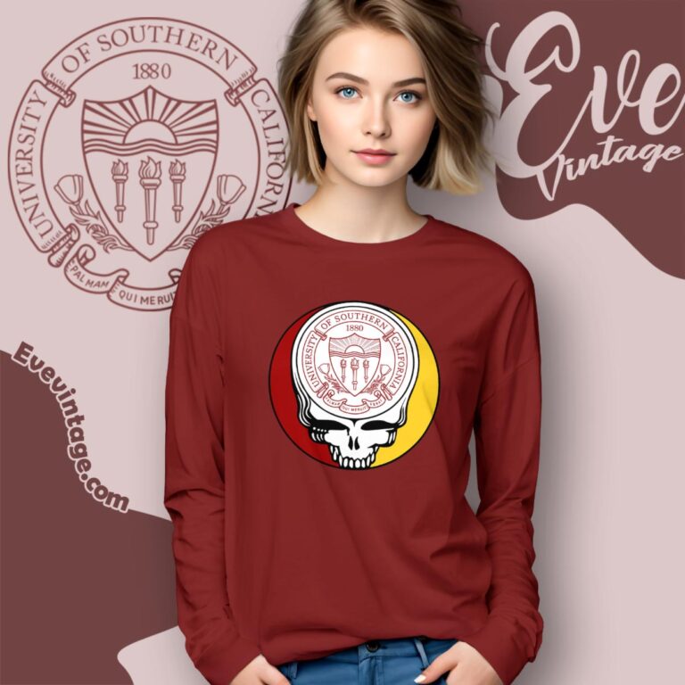 University Of Southern California Steal Your Face Grateful Dead Shirt Long Sleeve Tee University Of Southern California Steal Your Face Grateful Dead Shirt Long Sleeve Tee