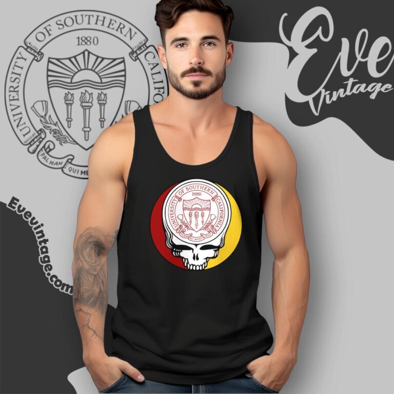 University Of Southern California Steal Your Face Grateful Dead Shirt Tank Top Racerback University Of Southern California Steal Your Face Grateful Dead Shirt Tank Top Racerback