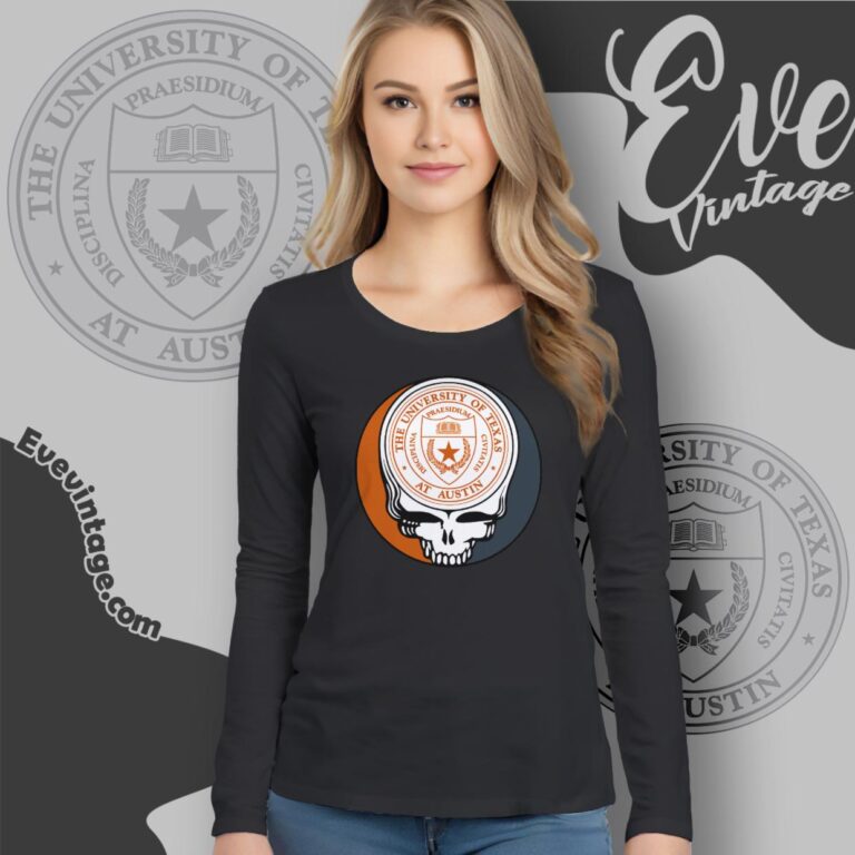 University Of Texas At Austin Steal Your Face Grateful Dead Shirt Long Sleeve Tee University Of Texas At Austin Steal Your Face Grateful Dead Shirt Long Sleeve Tee