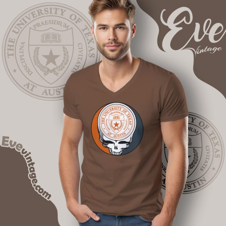 University Of Texas At Austin Steal Your Face Grateful Dead Shirt V Neck TShirt University Of Texas At Austin Steal Your Face Grateful Dead Shirt V Neck TShirt