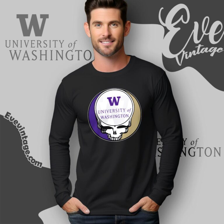 University Of Washington Steal Your Face Grateful Dead Shirt Long Sleeve Tee University Of Washington Steal Your Face Grateful Dead Shirt Long Sleeve Tee