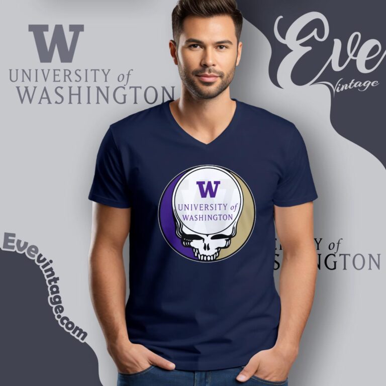 University Of Washington Steal Your Face Grateful Dead Shirt V Neck TShirt University Of Washington Steal Your Face Grateful Dead Shirt V Neck TShirt