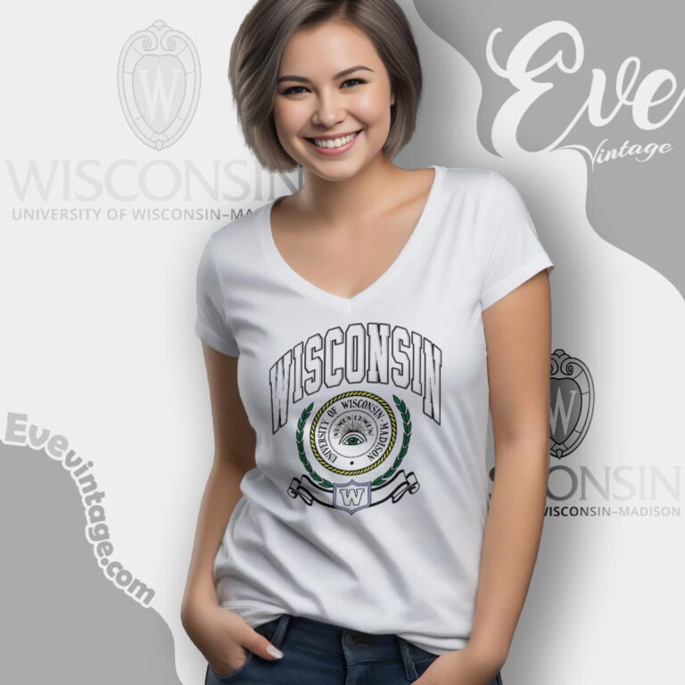 University Of Wisconsin Madison Shirt V Neck TShirt University Of Wisconsin Madison Shirt V Neck TShirt