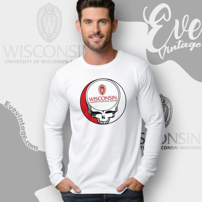 University Of Wisconsin Madison Steal Your Face Grateful Dead Shirt Long Sleeve Tee University Of Wisconsin Madison Steal Your Face Grateful Dead Shirt Long Sleeve Tee