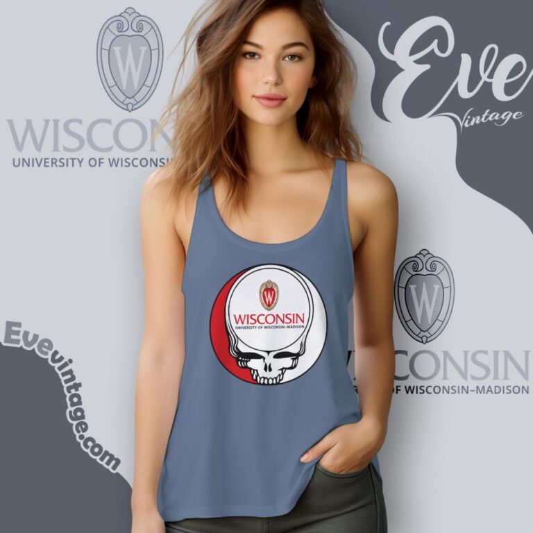 University Of Wisconsin Madison Steal Your Face Grateful Dead Shirt Tank Top Racerback University Of Wisconsin Madison Steal Your Face Grateful Dead Shirt Tank Top Racerback