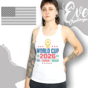 Usa Canada Mexico World Cup Trophy 2026 Tank Top Racerback