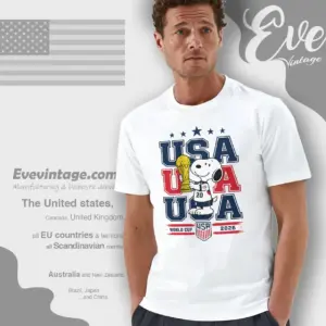 Usa World Cup Shirt Snoopy Holding Trophy T shirt