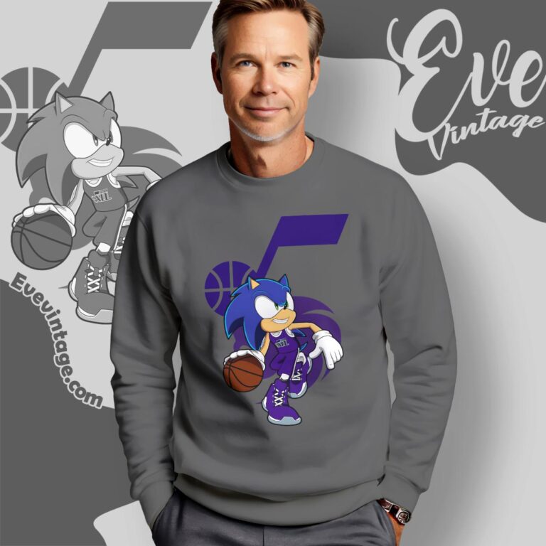 Utah Jazz Sonic The Hedgehog Shirt Sweatshirt Utah Jazz Sonic The Hedgehog Shirt Sweatshirt
