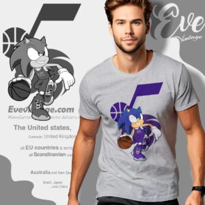 Utah Jazz Sonic The Hedgehog Shirt T shirt