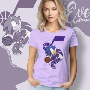 Utah Jazz Sonic The Hedgehog Shirt