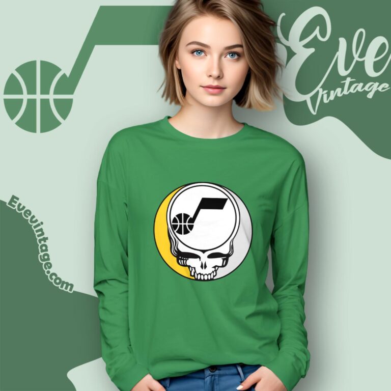 Utah Jazz Steal Your Face Grateful Dead Shirt Long Sleeve Tee Utah Jazz Steal Your Face Grateful Dead Shirt Long Sleeve Tee